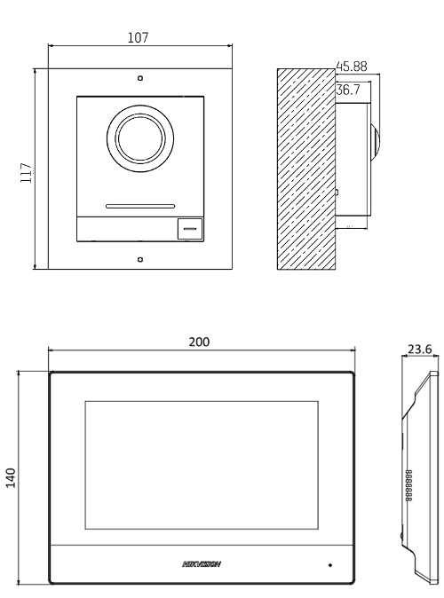Wymiary Hikvision