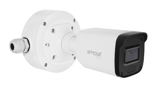 Przykładowe zastosowanie podstawy z kamerą bullet marki IPOX.