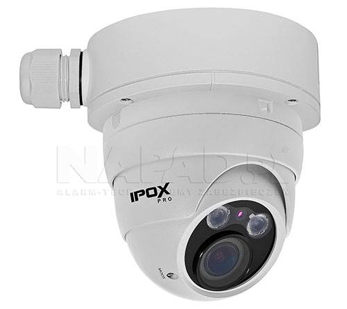 Przykładowe zastosowanie podstawy z kamerą kopułkową i tubową marki IPOX.