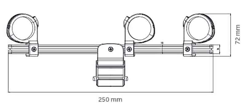 Wymiary konwertera Inverto IDLB-HLDR40-O3POS-LBE