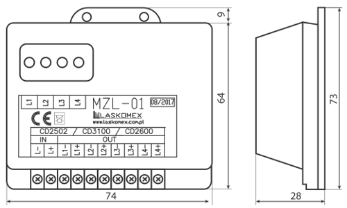 Wymiary MZL-01