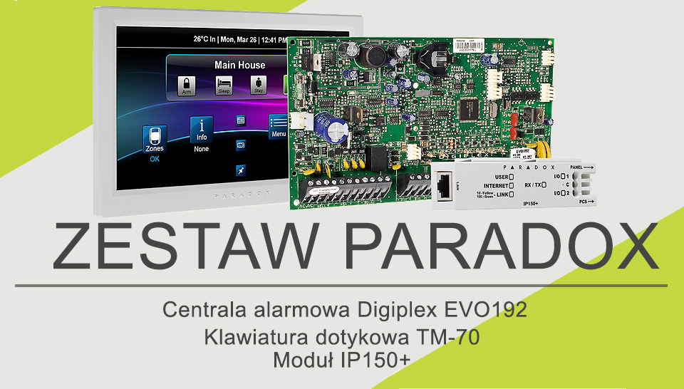 EVO-192 / TM-70 / IP-150+ - zestaw promocyjny Paradox
