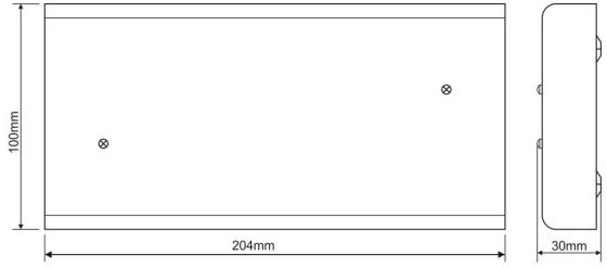 Wymiary puszki Ppoż AWOP-960PP