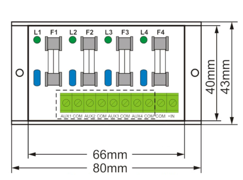 Wymiary modułu AWZ589