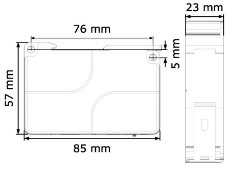 Wymiary EXT-POE3DIN