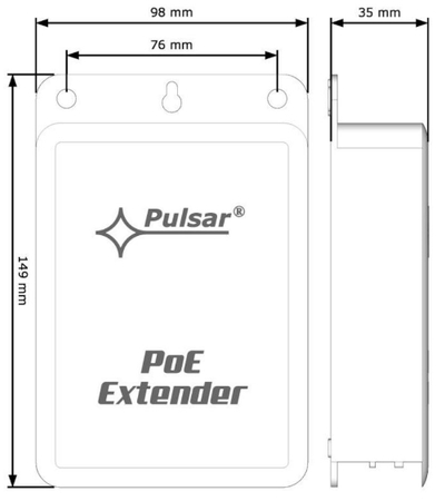 Wymiary EXT-POE4-OTD
