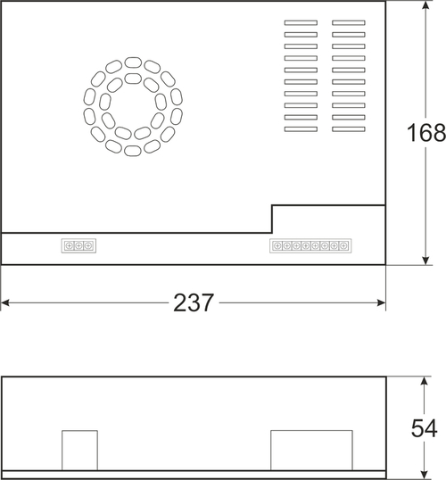 Wymiary zasilacza PSB-12V20A