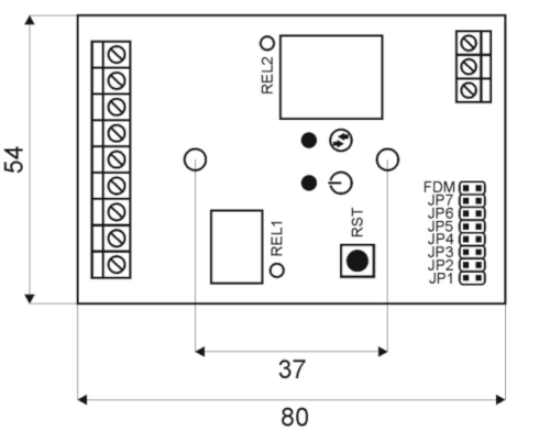 Wymiary ekspandera MCX2-BRD