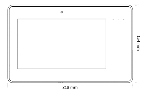 MD70 - Wymiary panelu graficznego.