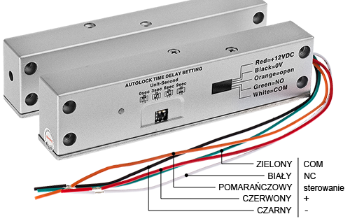 Przewody połączeniowe elektrozamków serii EB-1500x.