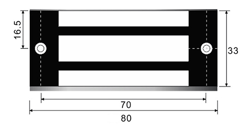 EL-120 - Wymiary zwory elektromagnetycznej.
