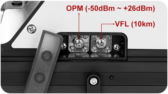 Wbudowany OPM i VFL w spawarce światłowodowej.