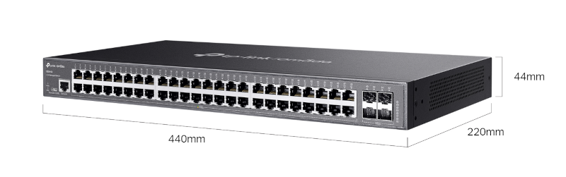 Wymiary switcha TP-Link.