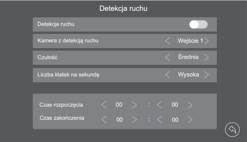 Funkcja detekcji ruchu