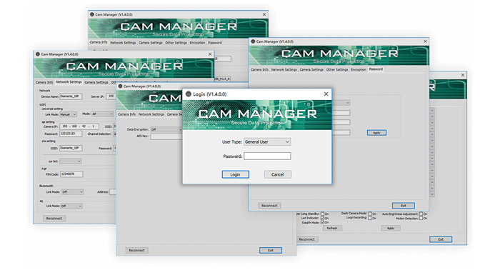 Aplikacja Cam Manager.