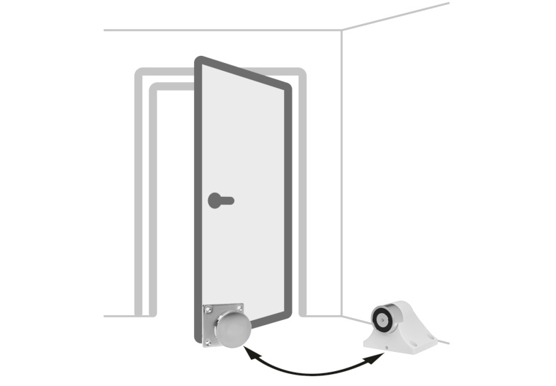 Sposób montażu trzymacza drzwi FDH-50W