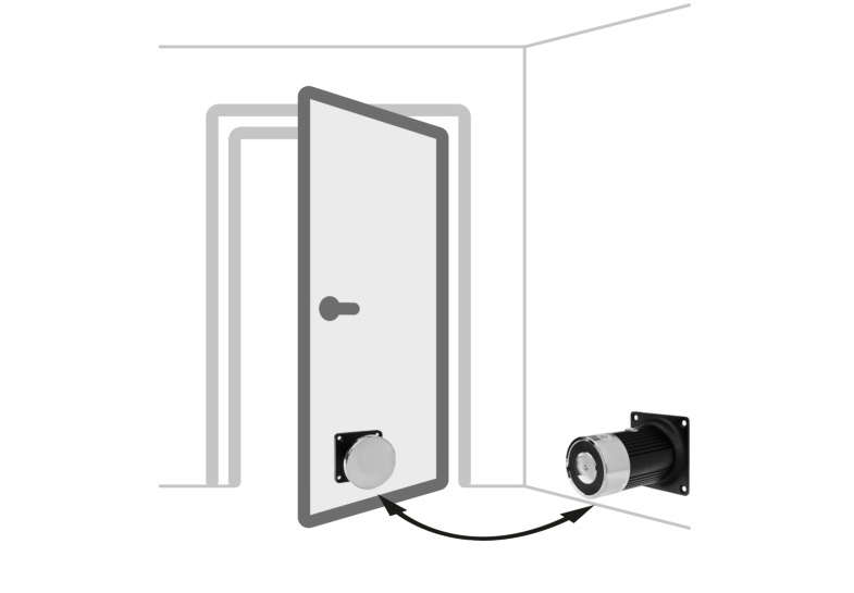 Sposób montażu trzymacza drzwi WDH-180B