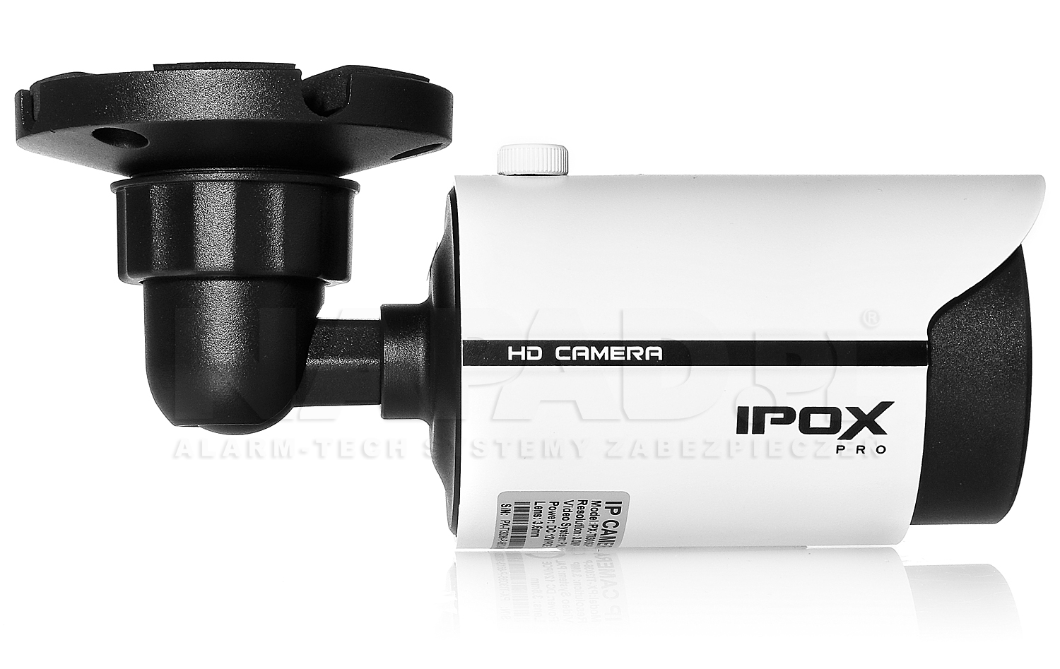 Kamera z uchwytem 3D, klasą szczelności IP66 i ochroną mechaniczną IK10.