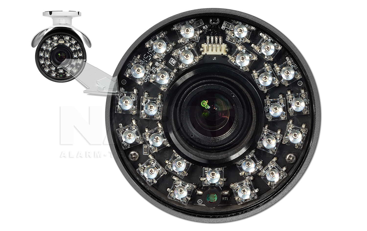 PX-TVIP3025AS-P - Oświetlacz podczerwieni w kamerze megapikselowej.