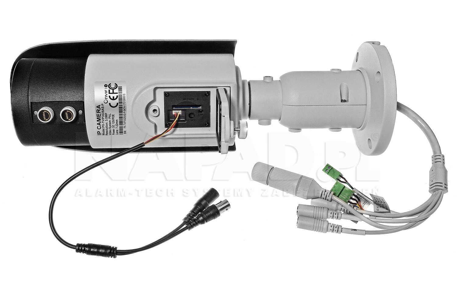 PX-TVIP3025AS-P - Gniazdo do podłączenia monitora serwisowego w kamerze megapikselowej.