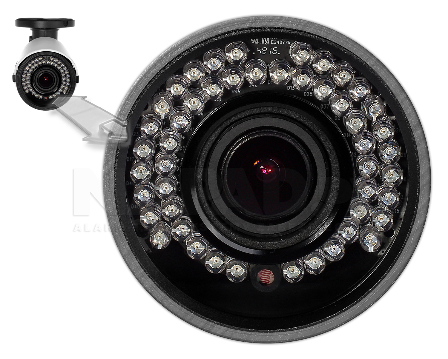 PX-TVIP5048AS-P - Wbudowany nowoczesny oświetlacz podczerwieni w kamerze.