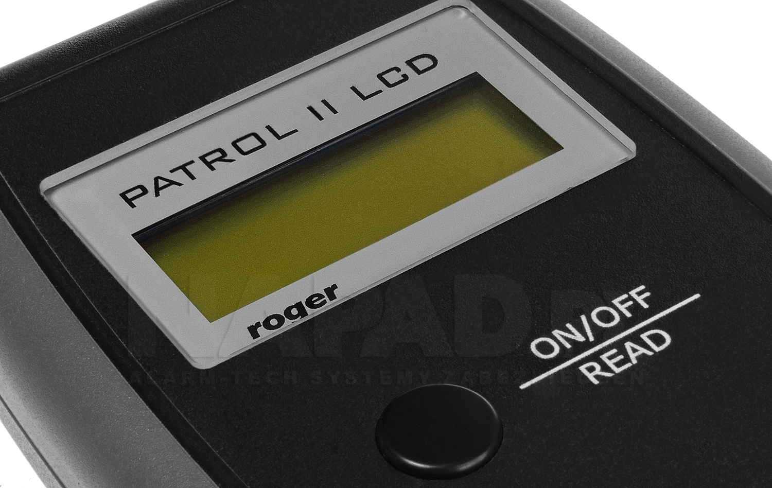 Wyświetlacz przenośnego czytnika zbliżeniowego Patrol II LCD.