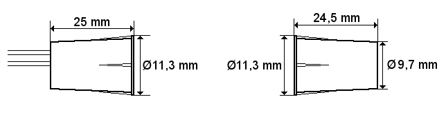Wymiary czujnika kontaktronowego AT MC105R.