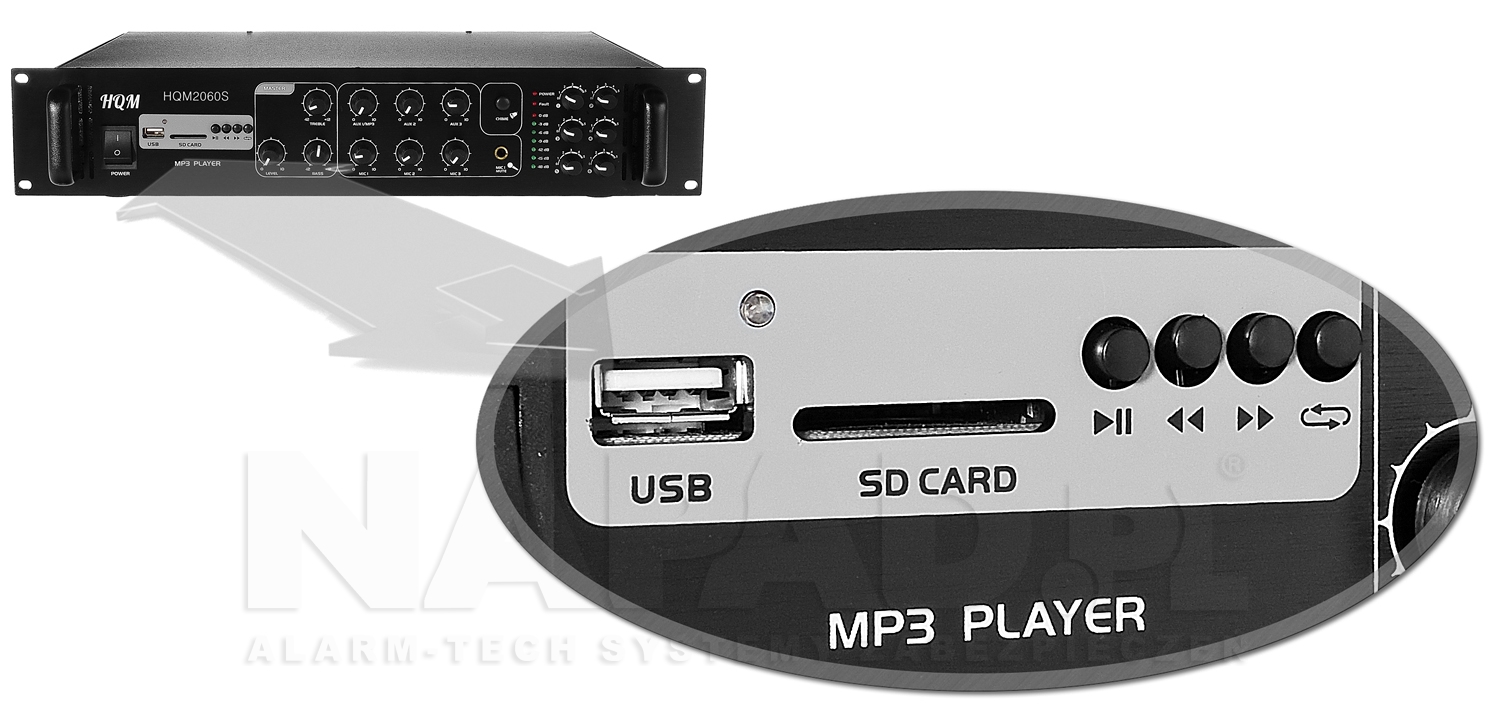 HQM2060S - Wbudowany odtwarzacz MP3.
