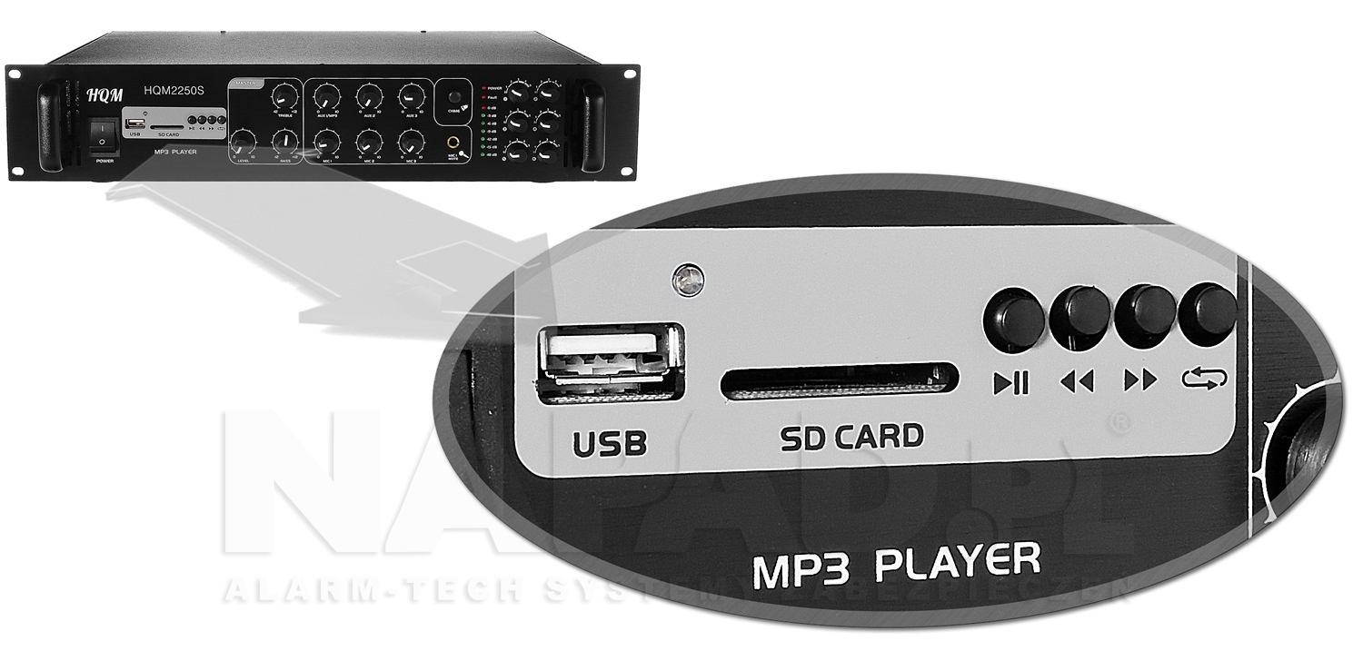 HQM2250S - Wbudowany odtwarzacz MP3.