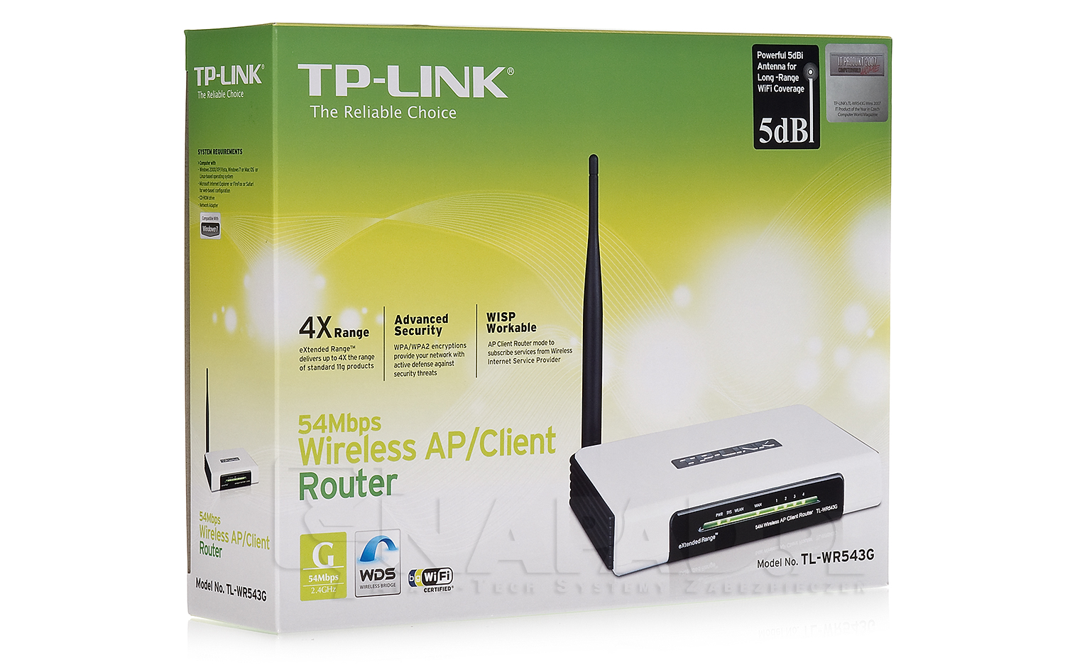 omdrejningspunkt Regeneration bryst Router bezprzewodowy 54Mbps TP-Link TL-WR543G • Routery w NAPAD.PL